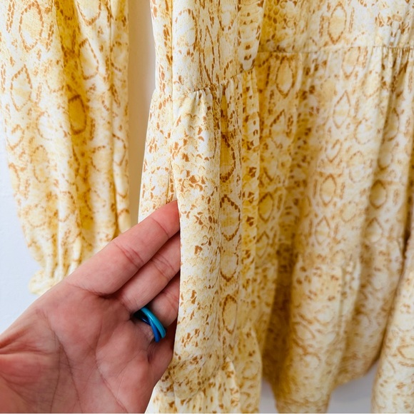 Show Me Your Mumu Birdie Long Sleeve animal snake print Mini Dress - Picture 14 of 15